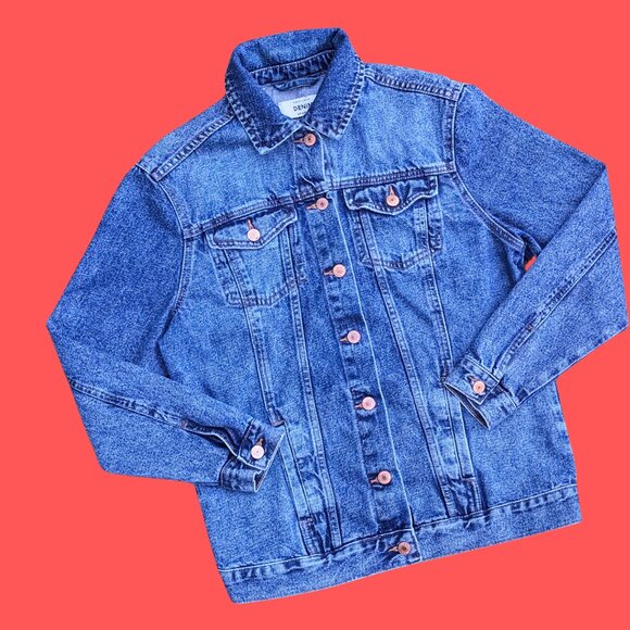 SOLD Handmade, Upcycled Playboy Denim Jacket Size US 4, (M) - Picture 2 of 4